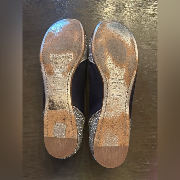 Navy blue Satin Miu Miu flats - Picture 2 of 6